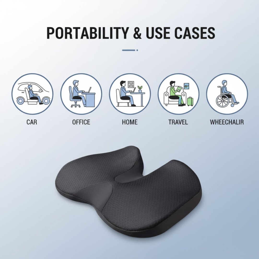 PosturePlush | Ergonomically Designed Contoured Seat Cushion