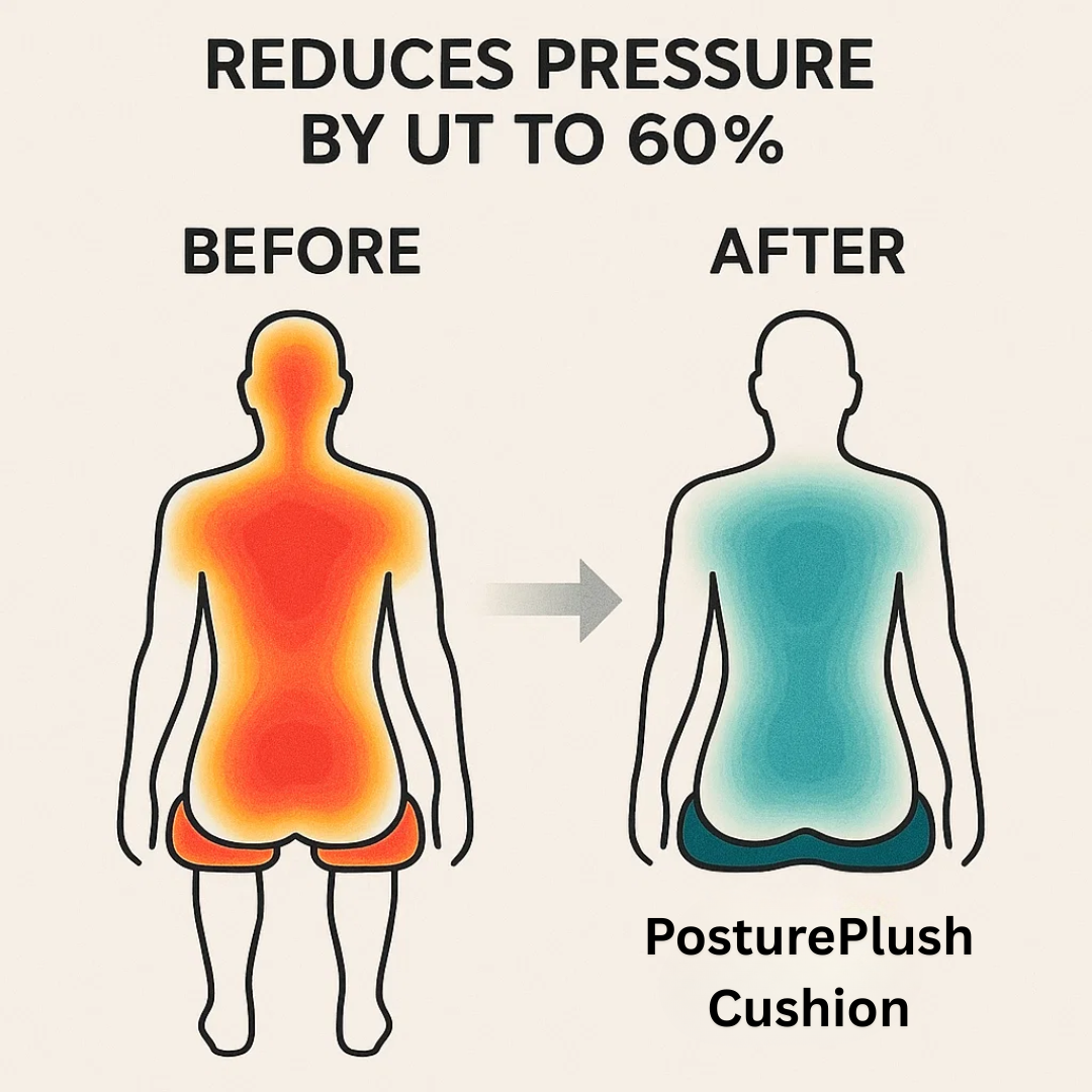 PosturePlush | Ergonomically Designed Contoured Seat Cushion
