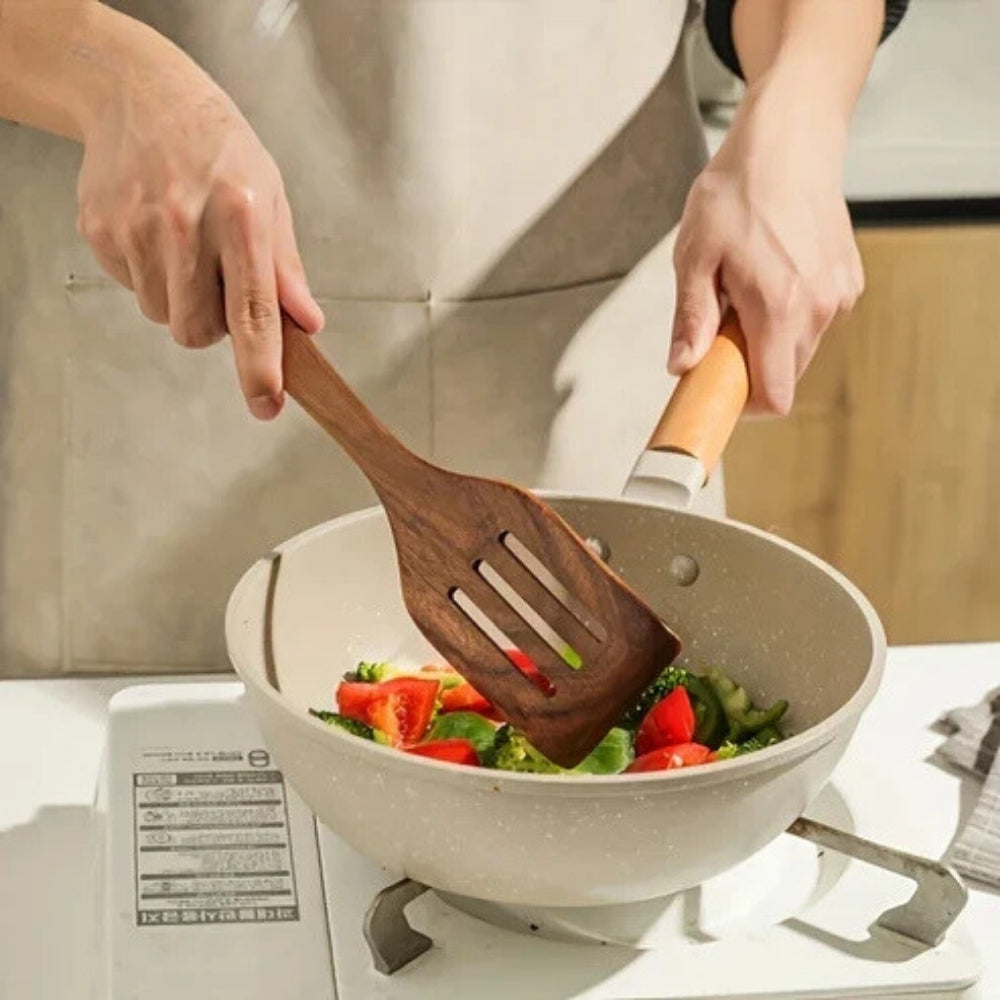 Wooden Kitchen Utensil Set – Durable Cooking Tools for Everyday Use