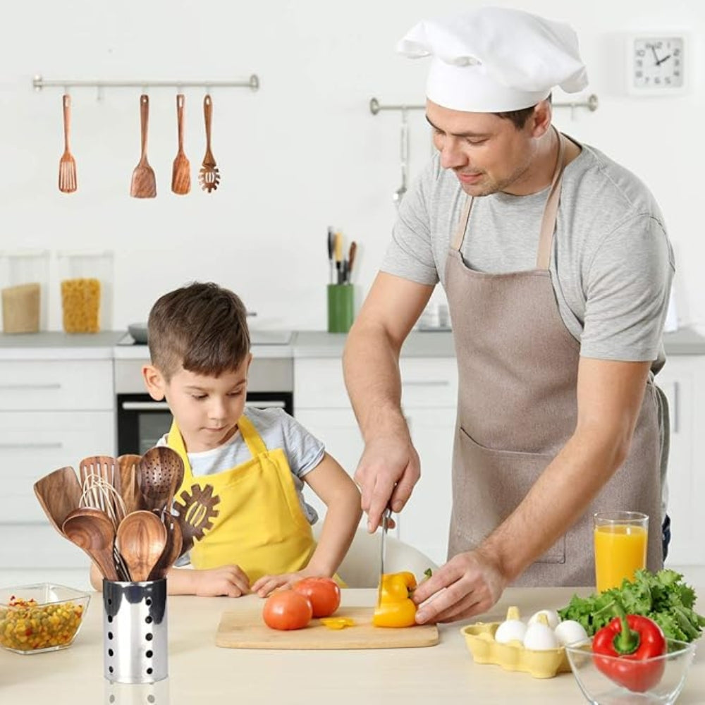 Wooden Kitchen Utensil Set – Durable Cooking Tools for Everyday Use
