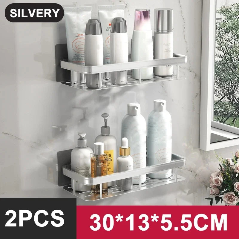 No-Drill Bathroom Corner Shelf Organizer