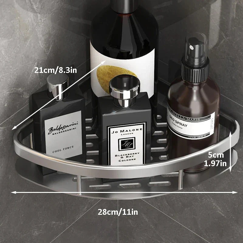 No-Drill Bathroom Corner Shelf Organizer