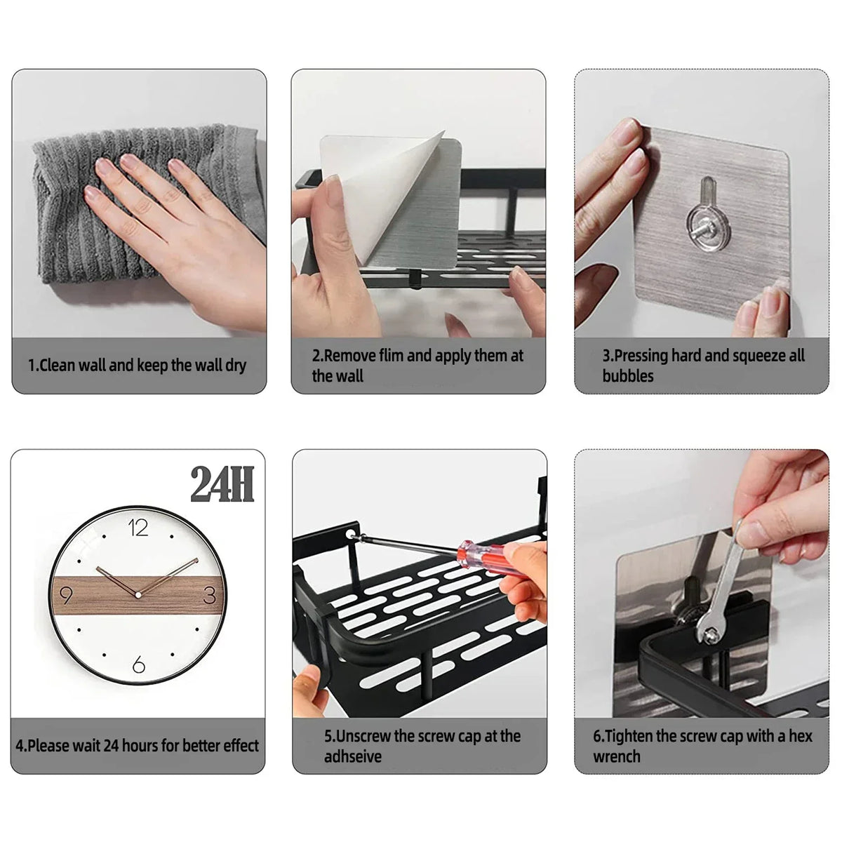 No-Drill Bathroom Corner Shelf Organizer