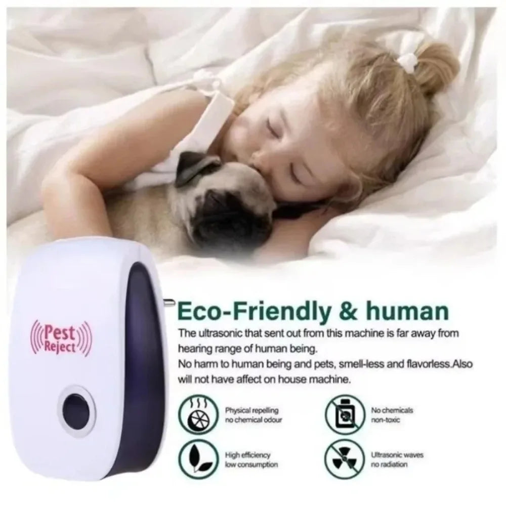 Plug-In Ultrasonic Repeller for Indoor Insects and Rodents