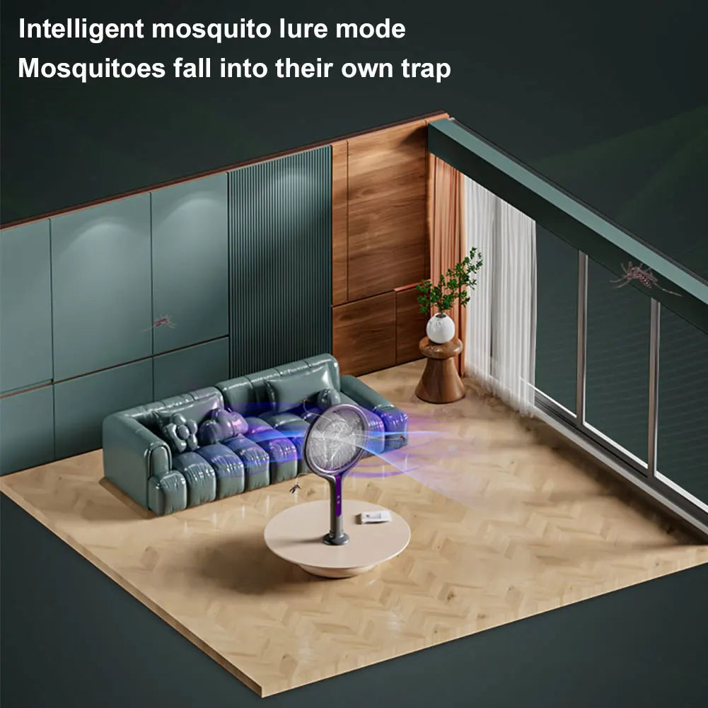 ZapIt | Adjustable Electric Mosquito Swatter with Built-in Camping Light and Rotating Head