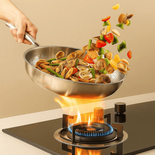 SearPro | Professional Stainless Steel Frying Pan for Natural Searing