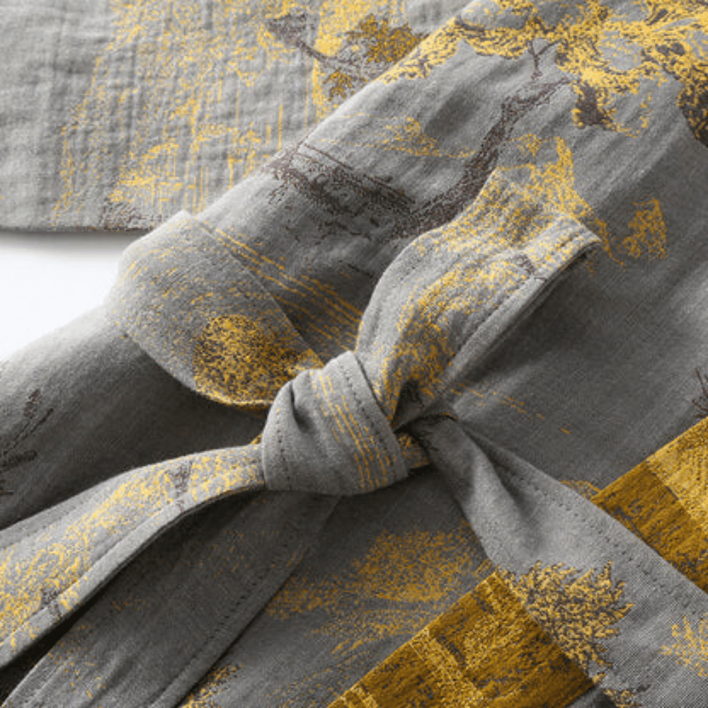 SpiroWeave | Natural Waffle Kimono Bathrobe – Luxuriously Soft