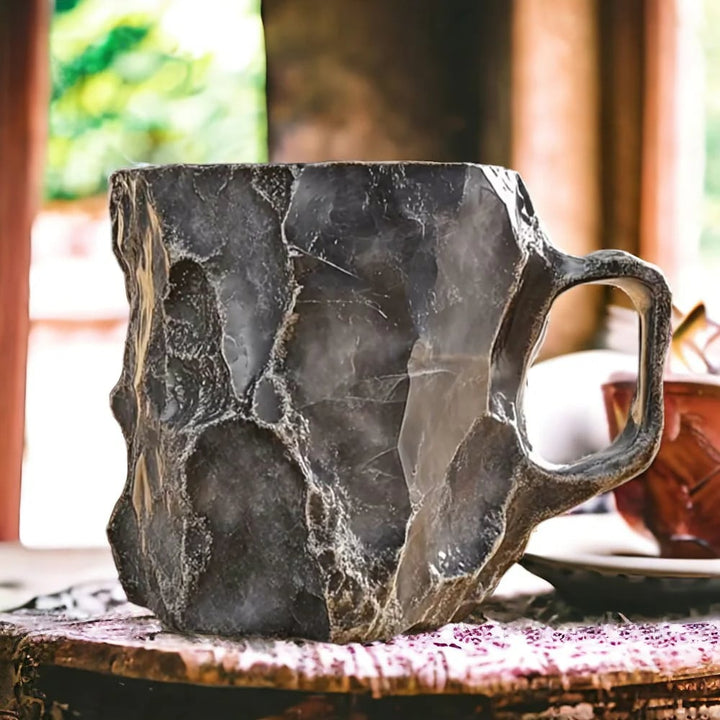 StoneLume | Handcrafted Crystal Glass Mug – Elegant Coffee & Tea Cup