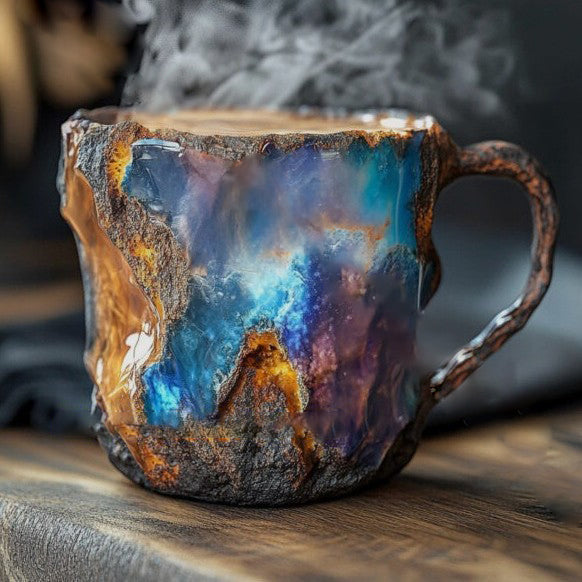 StoneLume | Handcrafted Crystal Glass Mug – Elegant Coffee & Tea Cup