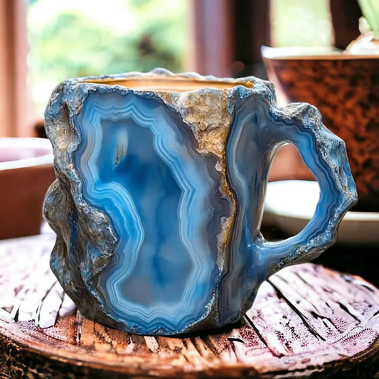 StoneLume | Handcrafted Crystal Glass Mug – Elegant Coffee & Tea Cup