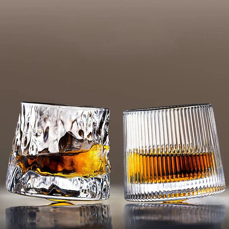 SwirlCraft | Whiskey Glass with Textured Swirl Design