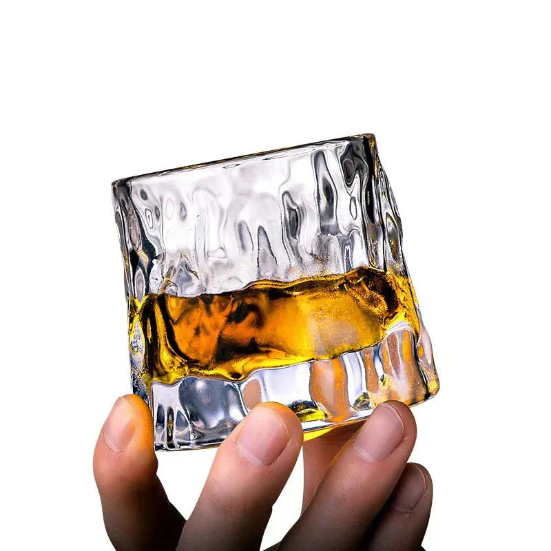 SwirlCraft | Whiskey Glass with Textured Swirl Design