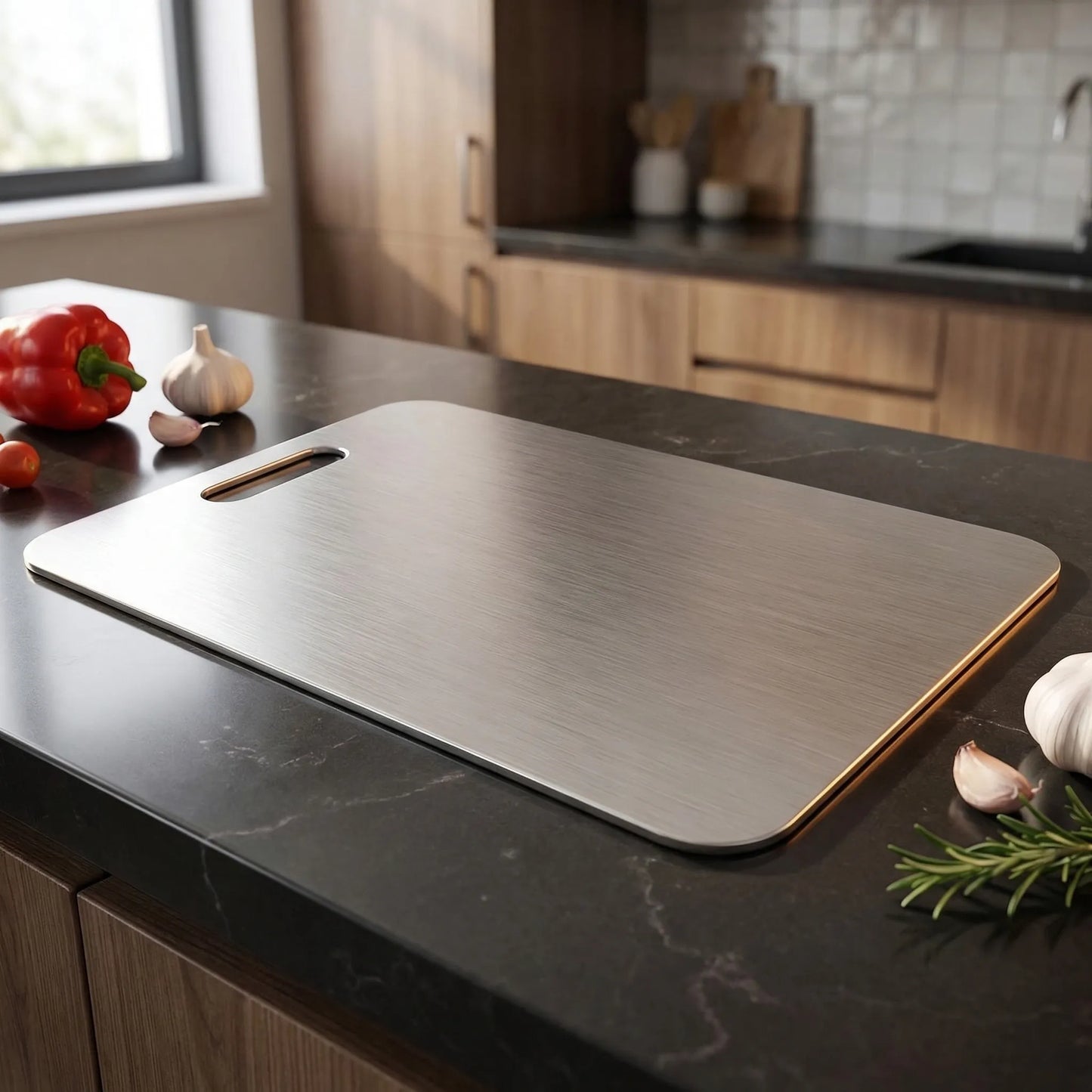 TitanGrip | Titanium-Coated Antibacterial Cutting Board