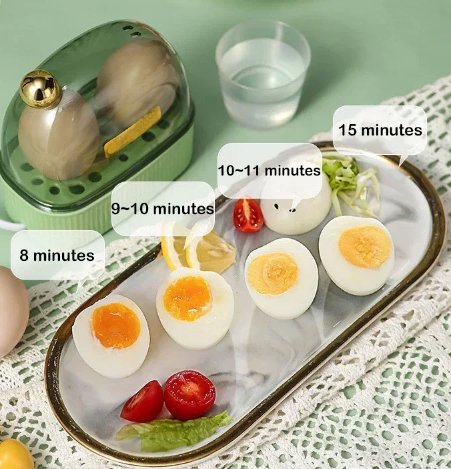 Electric Egg Cooker – Automatic Egg Boiler for 2–6 Eggs