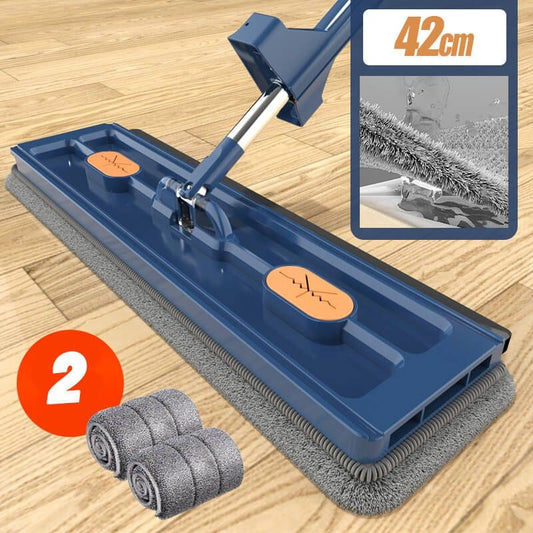 WieldPro | Self-Wringing Microfiber Flat Mop with Collapsible Bucket