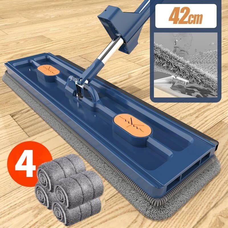 WieldPro | Self-Wringing Microfiber Flat Mop with Collapsible Bucket