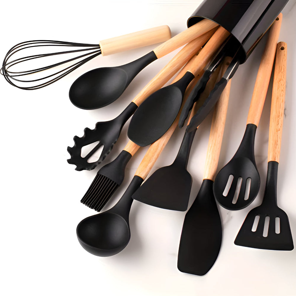 Heat-Resistant Kitchen Utensil Set – Non-Slip Cooking Utensils