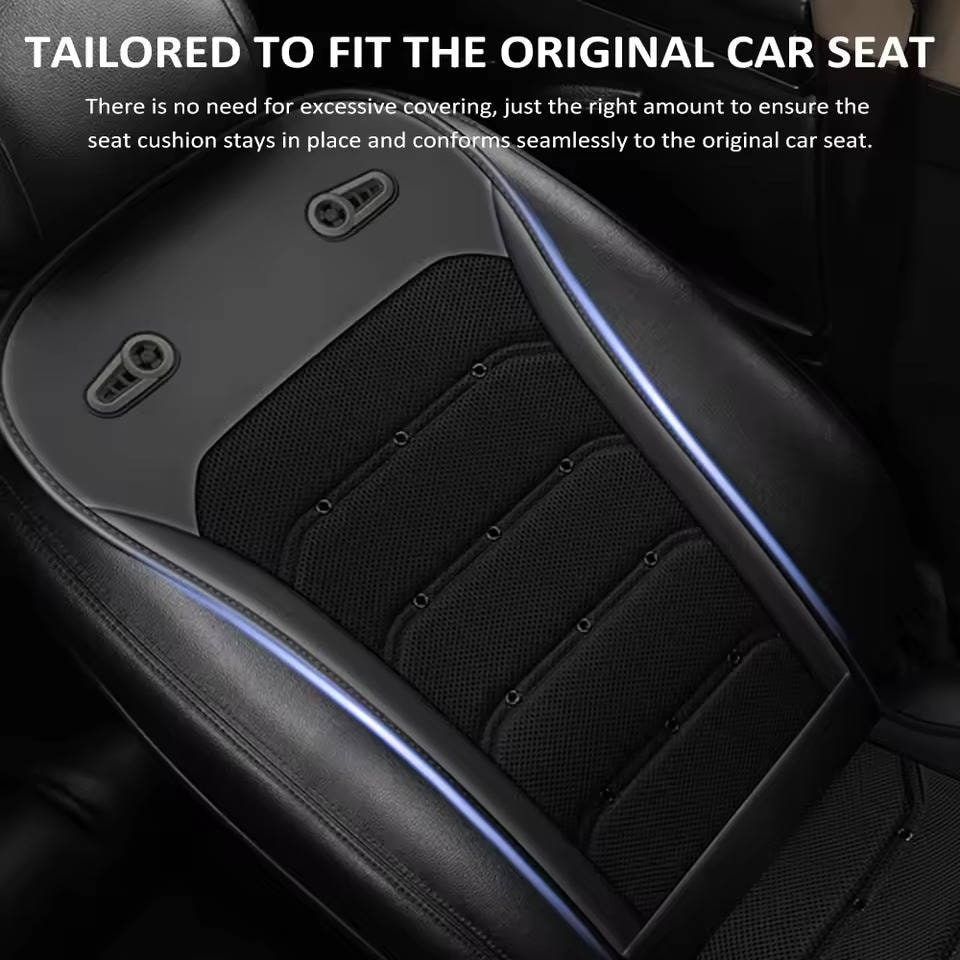 Cooling Car Seat Cushion – Ventilated Seat Cushion with Built-In Fans