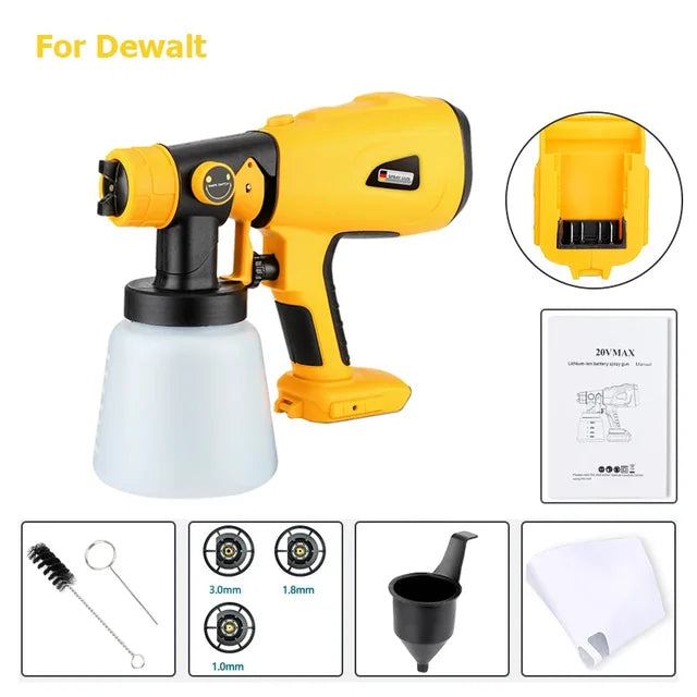 Cordless Electric Paint Sprayer – Handheld with Adjustable Spray Patterns