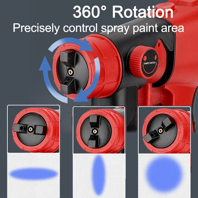 Cordless Electric Paint Sprayer – Handheld with Adjustable Spray Patterns