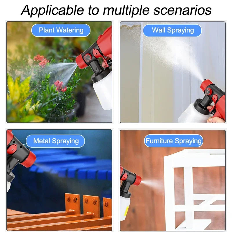 Cordless Electric Paint Sprayer – Handheld with Adjustable Spray Patterns