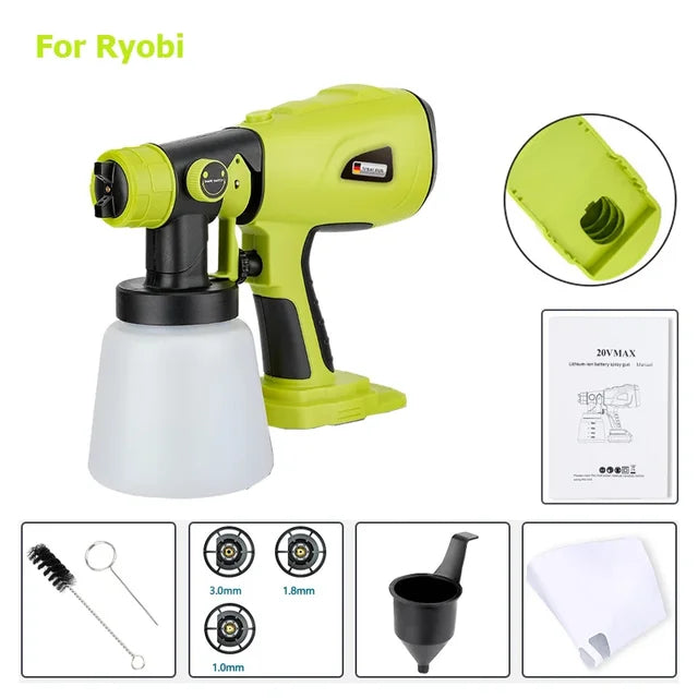 Cordless Electric Paint Sprayer – Handheld with Adjustable Spray Patterns