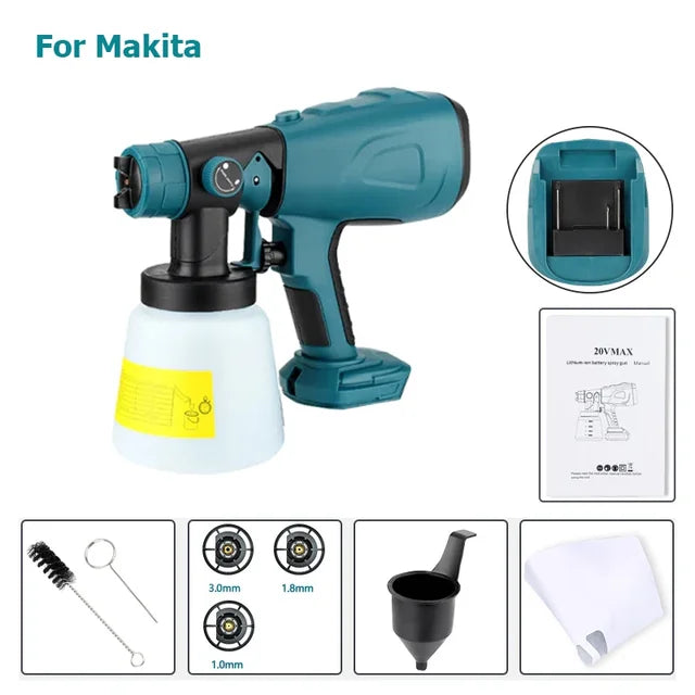 Cordless Electric Paint Sprayer – Handheld with Adjustable Spray Patterns