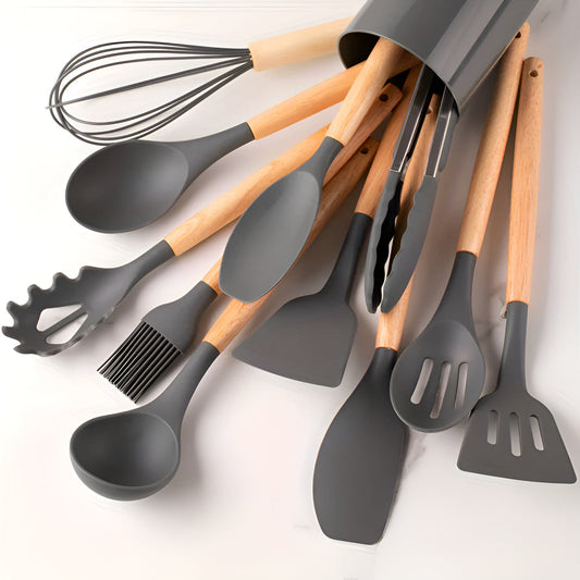 Heat-Resistant Kitchen Utensil Set – Non-Slip Cooking Utensils