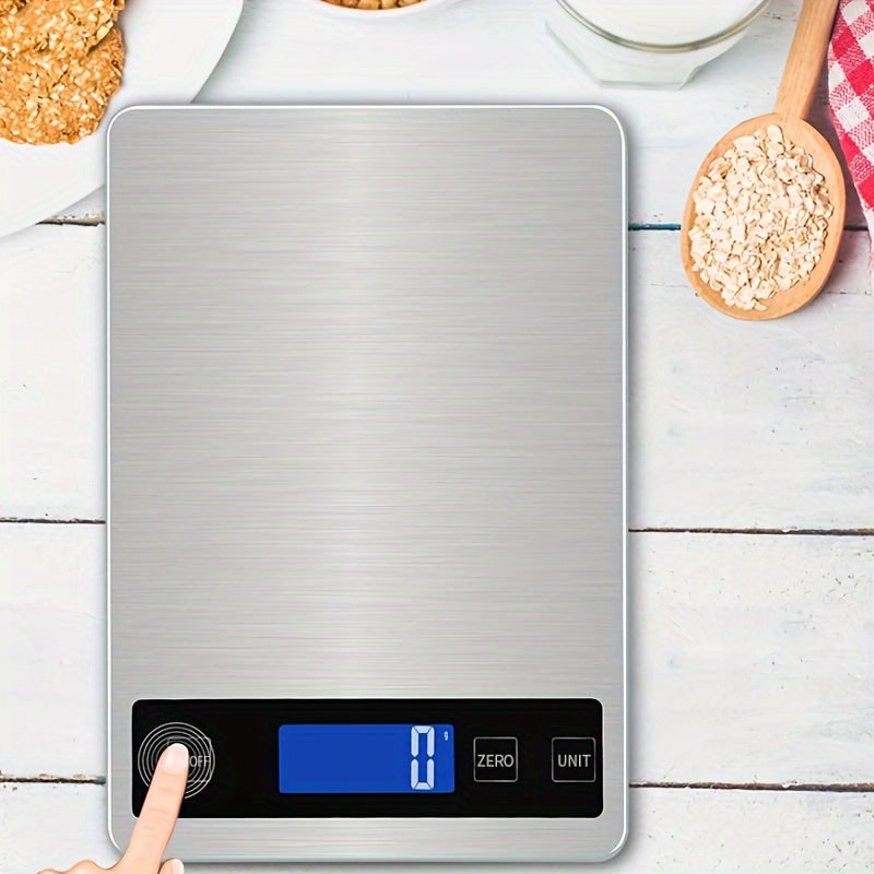 USB Rechargeable Digital Kitchen Scale – Waterproof Stainless Steel Surface