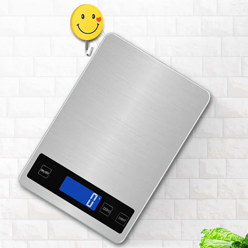 USB Rechargeable Digital Kitchen Scale – Waterproof Stainless Steel Surface