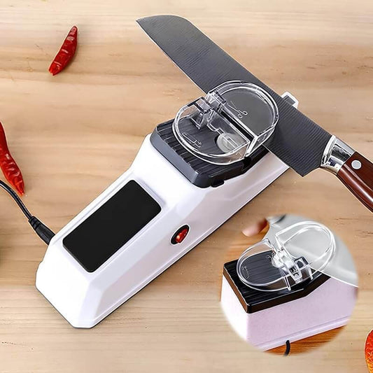 Electric Knife & Scissor Sharpener – USB Rechargeable Automatic Sharpener