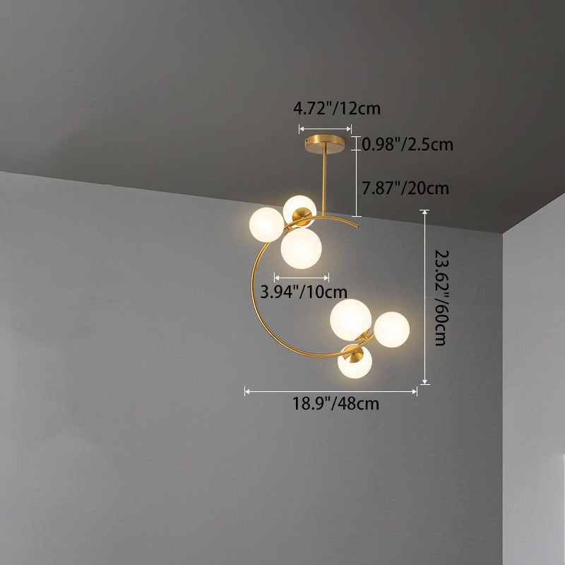 ScandiGlobe | Curved Globe Design Scandinavian Ceiling Light