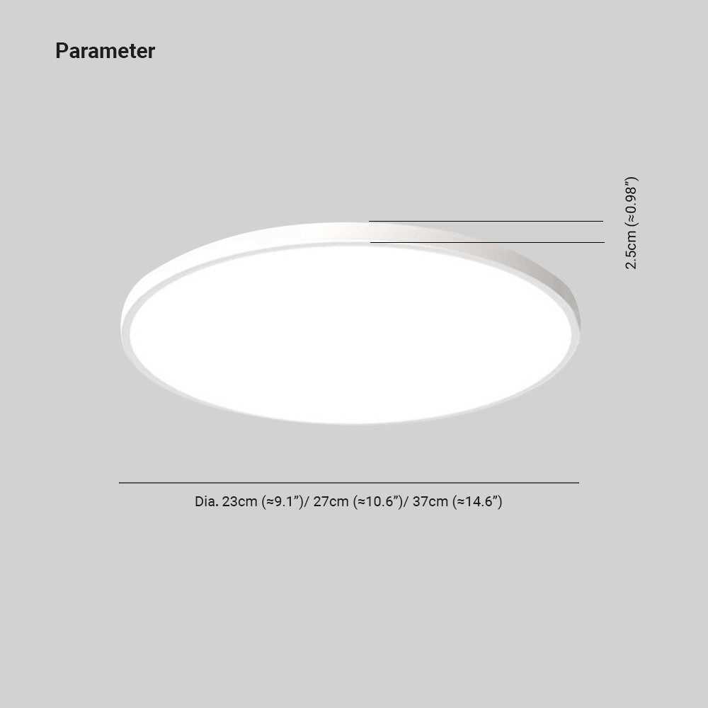 AquaCrest | Sleek Round Flush Mount Ceiling Light for Bathrooms & Balconies