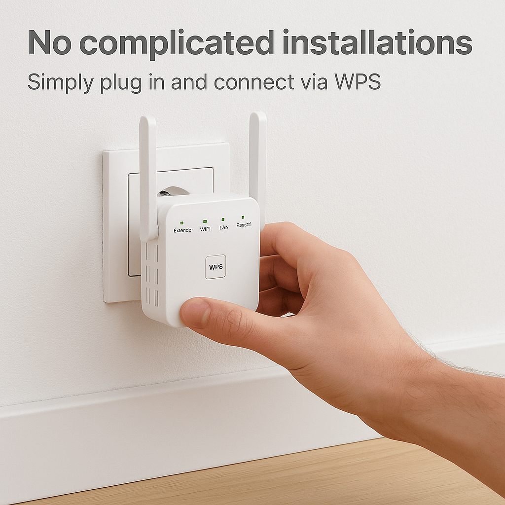 Dual-Band WiFi Range Extender for Home Signal Boosting