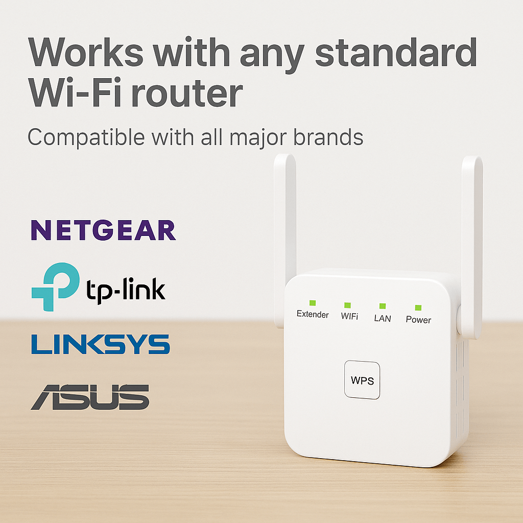 Dual-Band WiFi Range Extender for Home Signal Boosting