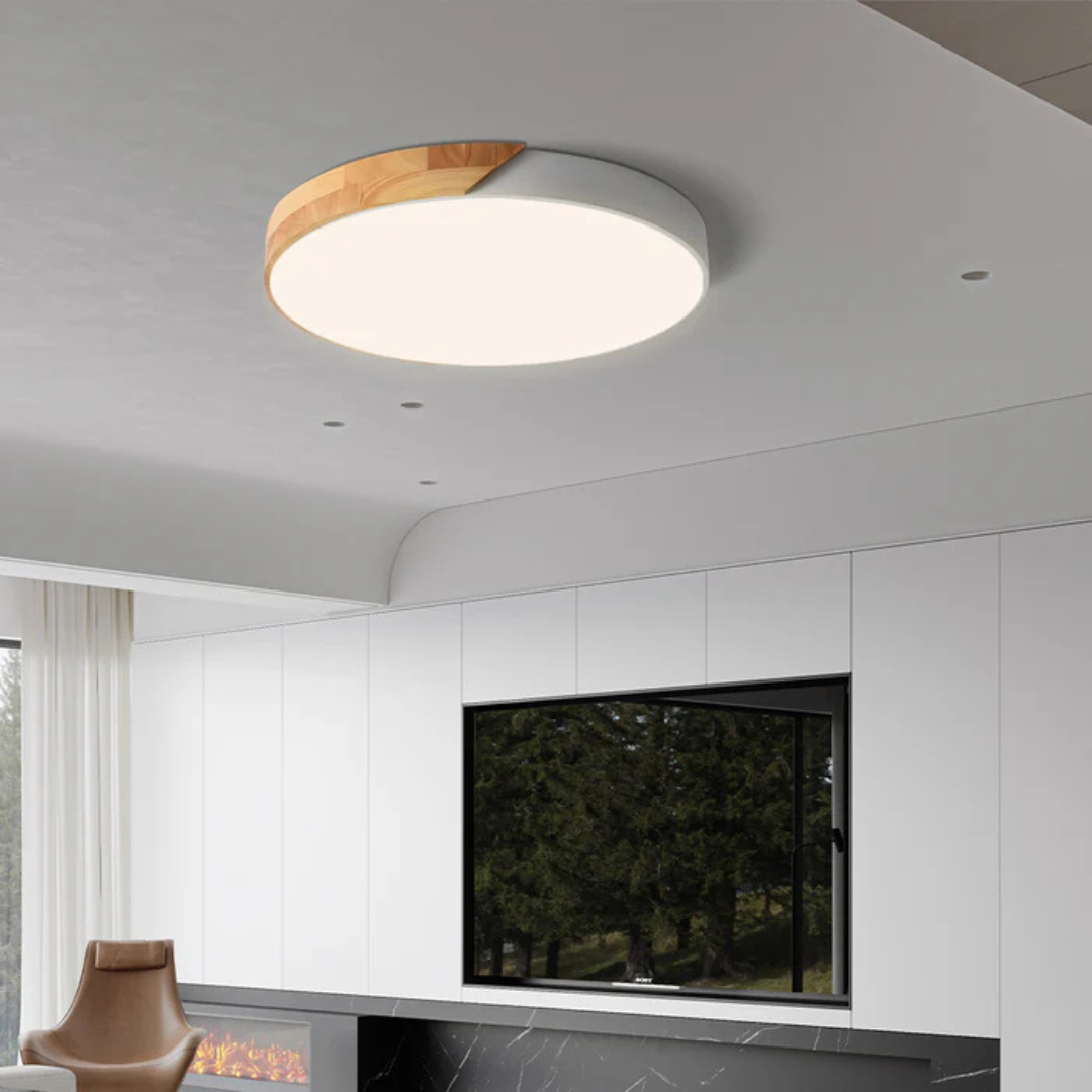 SkovGlow  - Scandinavian Wooden LED Ceiling Light