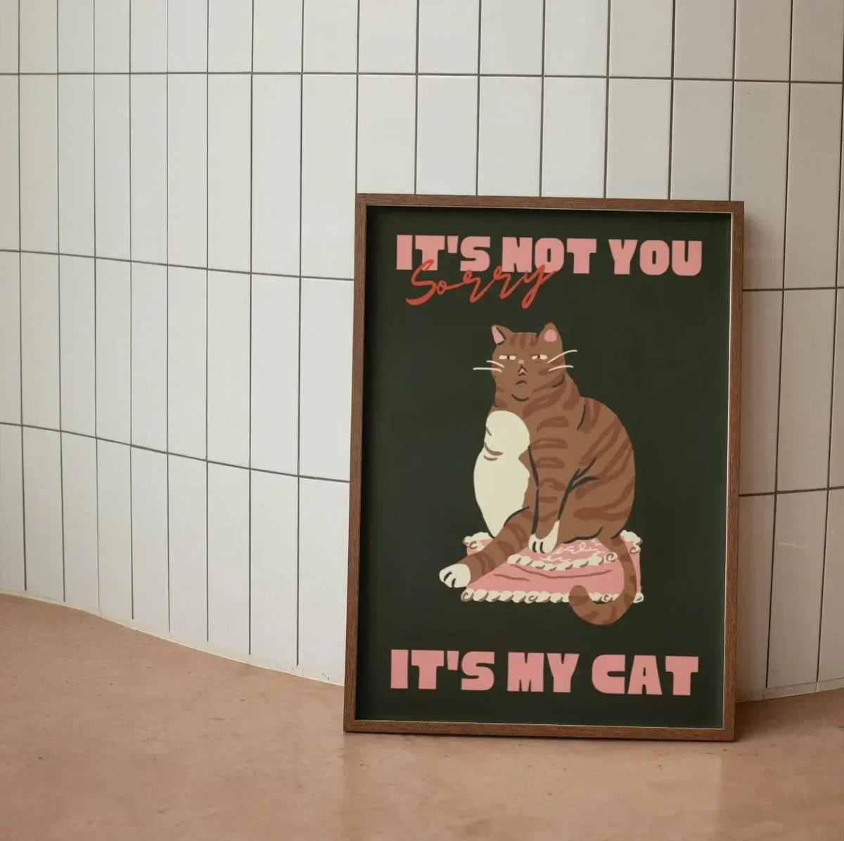 Modern Black Cat Wall Art – Minimalist Fine Art Print