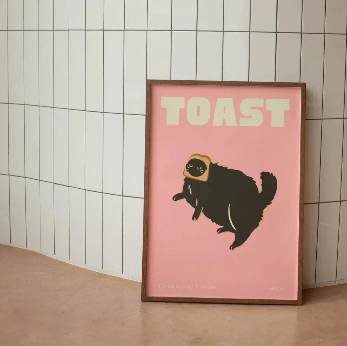 Modern Black Cat Wall Art – Minimalist Fine Art Print