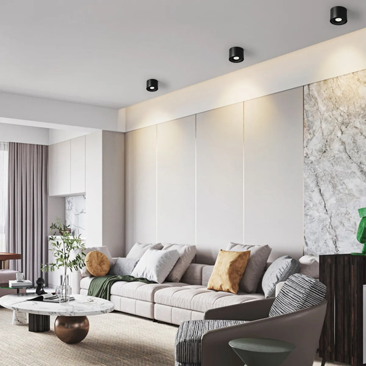 RotaVive | Rotatable Modern Ceiling-Mounted Directional Spotlight