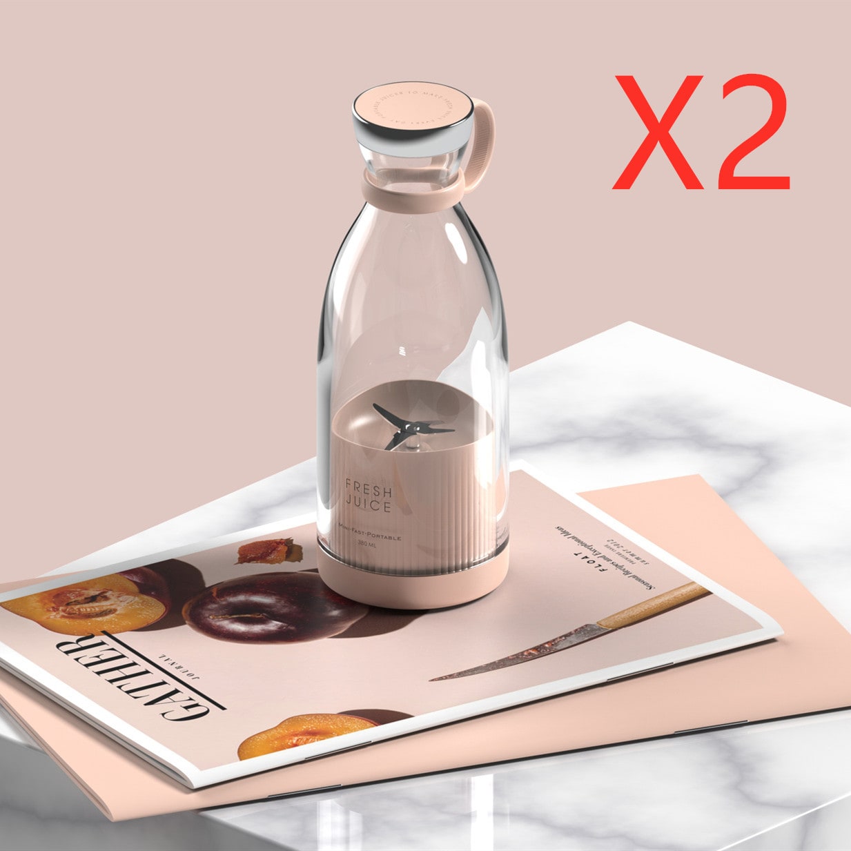 USB Rechargeable Portable Blender – Powerful Motor, Stainless Steel Blades