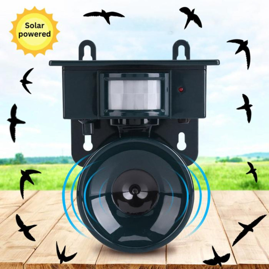 Elimin8 | Motion-Activated Garden Bird Deterrent with Sonic and Ultrasonic Pest Output