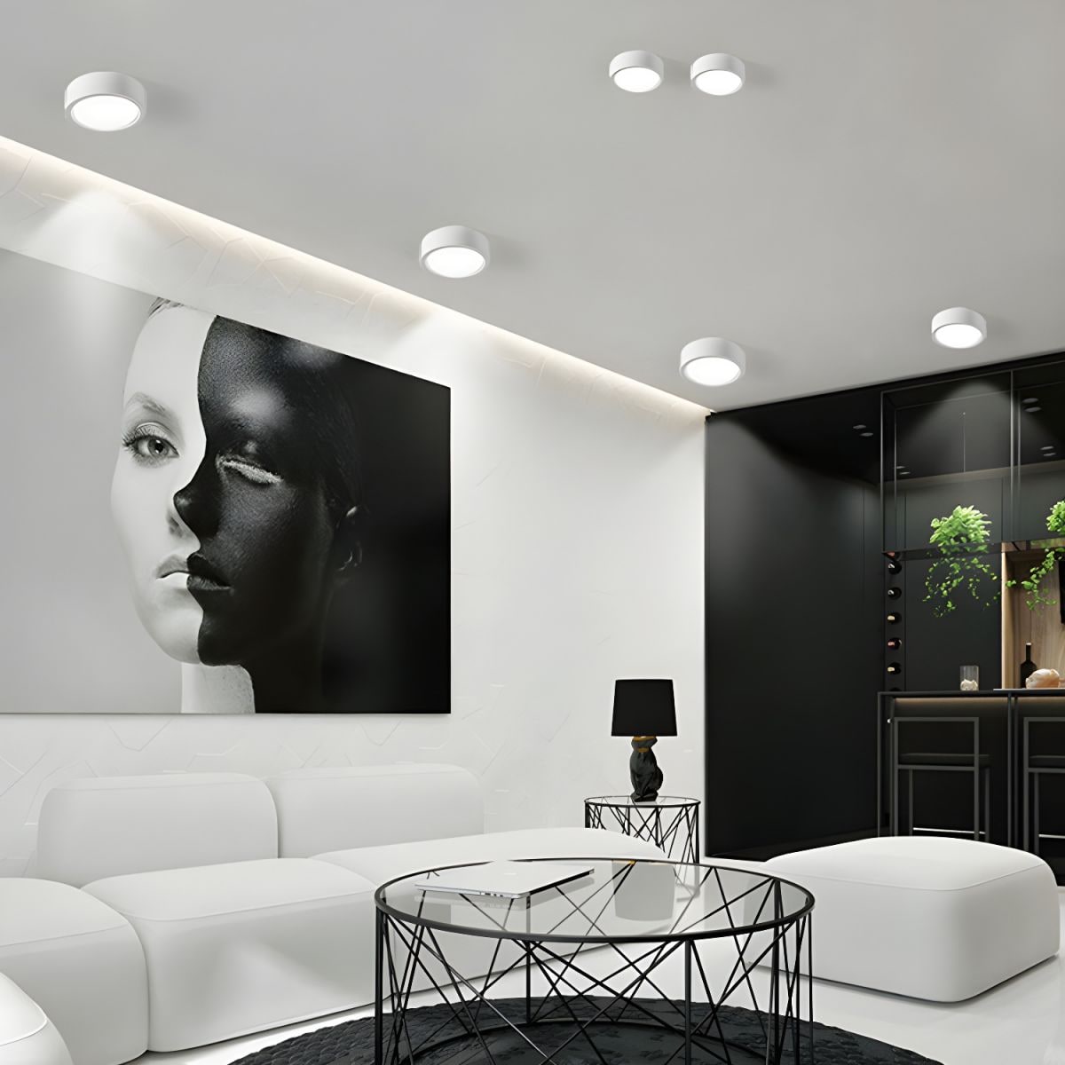 CylinderLux | Modern Flush Mount Cylinder LED Ceiling Light – Energy Efficient