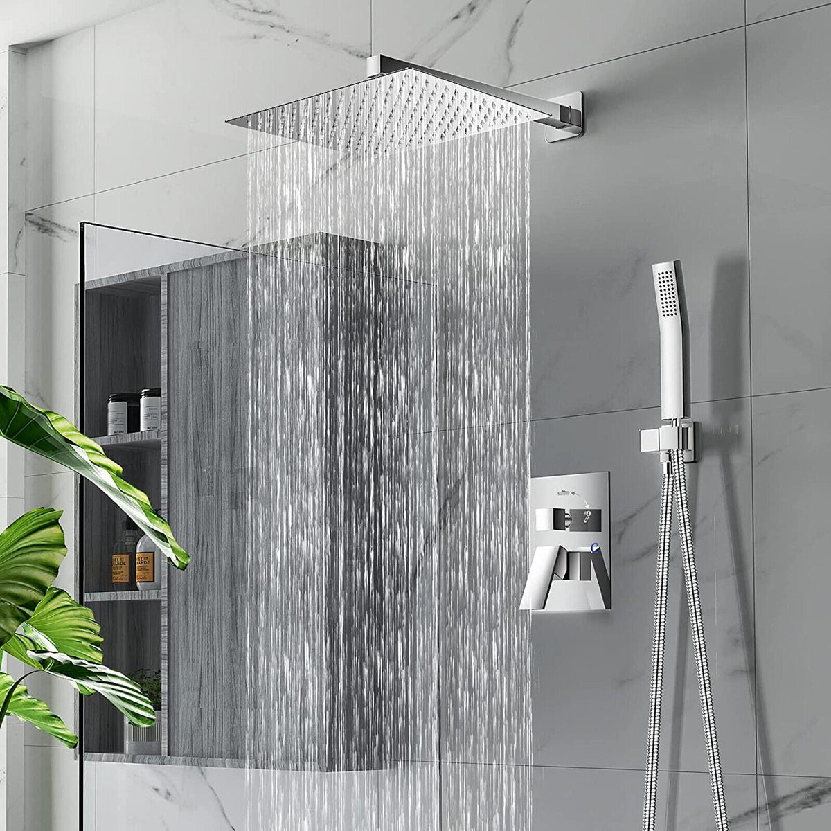 Ultra-Slim Wall-Mounted Rain Shower
