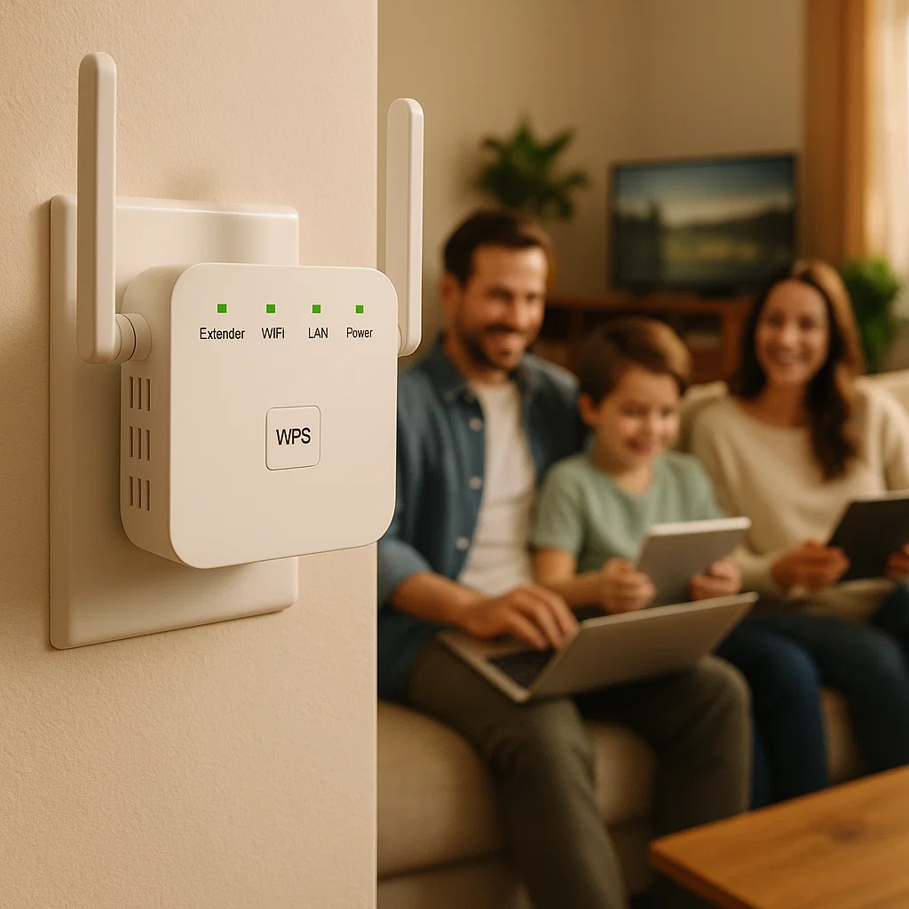 Dual-Band WiFi Range Extender for Home Signal Boosting